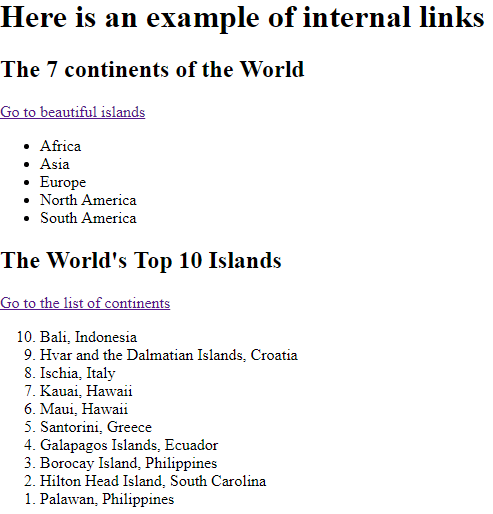 Internal link